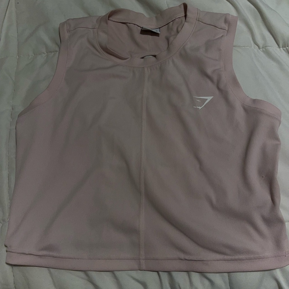 Gymshark Pink Sleeveless Crop Muscle Tee
